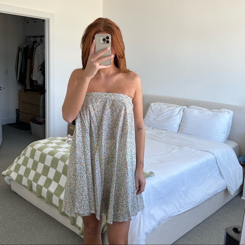 Vintage floral wrap dress/skirt